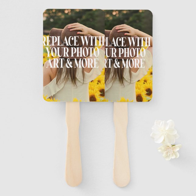 Leque Faça seu próprio ventilador da mão (Frente e Verso)