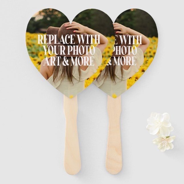 Leque Faça seu próprio ventilador da mão (Frente e Verso)