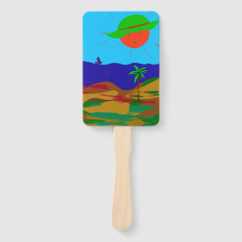 Leque Fächer mit Sonne, Strand und Palme.