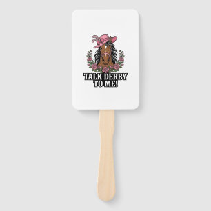 Leque Fale Derby Comigo Design Vintage Cavalo Rosa Derby