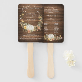 Leque Fall Rustic Floral Harvest Pumpkin Weding Program