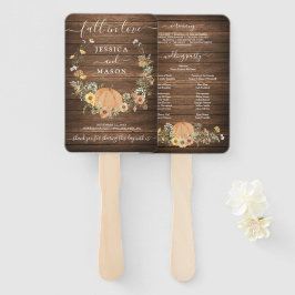 Leque Fall Rustic Floral Harvest Pumpkin Weding Program