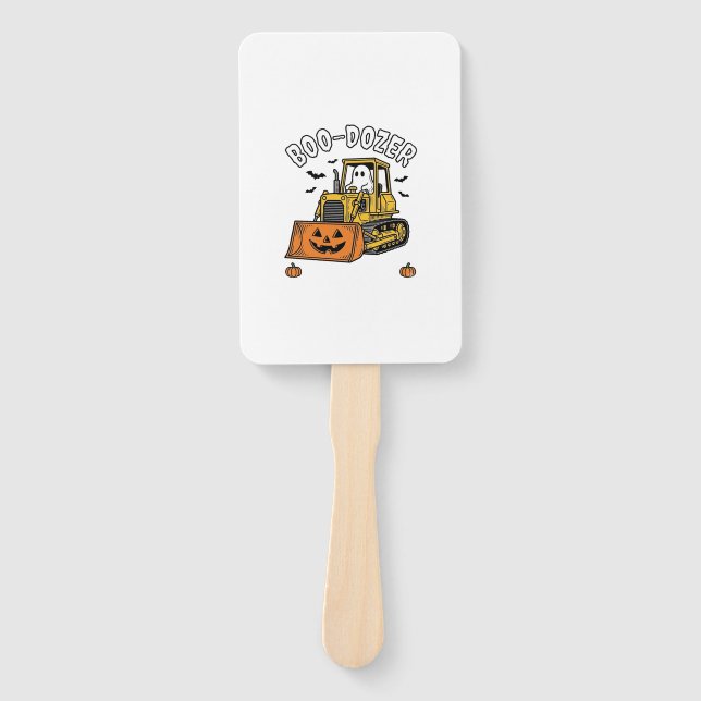 Leque Fantasma de Halloween Boo Dozer Bulldozer Engraçad (Frente)