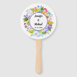 Leque Fãs Convidadas para Casamento Romântico Roxo