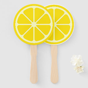 Leque Fãs de Mão de Verão de Festas de Lixão Amarelo