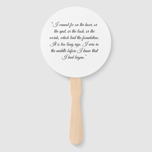 Leque Fãs do Orgulho e Preconceito (Verso)