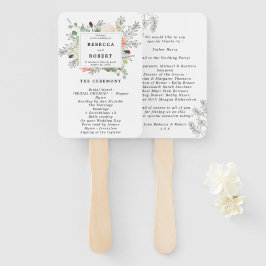 Leque fãs do programa de casamento botânico floral