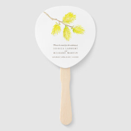 Leque Fãs do programa de casamento Catkins amarelo da Wa