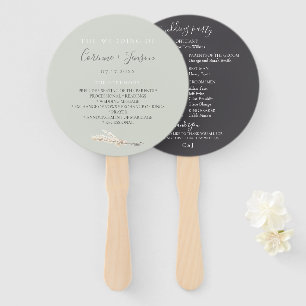 Leque Fãs elegantes da mão do programa do casamento do