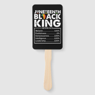 Leque Fatos Nutricionais do Rei Negro de Juneteenth Mela
