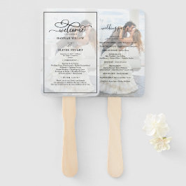 Leque Faux Vellum Effect Overlay Programa de Casamento d
