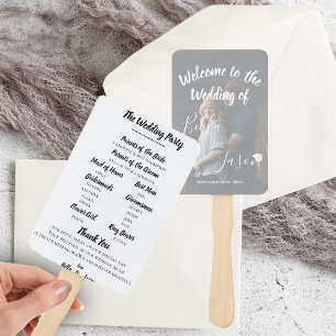 Leque Faux Vellum Elegant Wedding Day