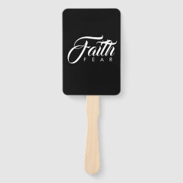 Leque Fé sobre o medo branco e preto