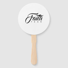 Leque Fé sobre o Medo Preto e Branco