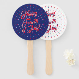 Leque Feliz 4 de julho marinho vermelho estrelas azuis d