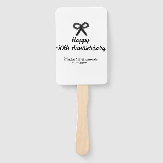 Leque Feliz 50º aniversário adicionar nome do casal data (Frente)