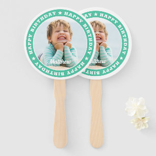 Leque Feliz Aniversário - Simples Foto Personalizada Mo
