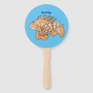 Leque Feliz desenho animado de lionfish