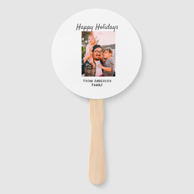 Leque Feliz feriado foto do amor moderno, família simple (Frente)