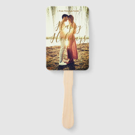 Leque Feliz feriado marrom adicionar casal nome da foto 