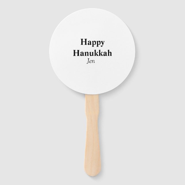 Leque Feliz Hanukkah, seu nome de imagem de texto editáv (Frente)