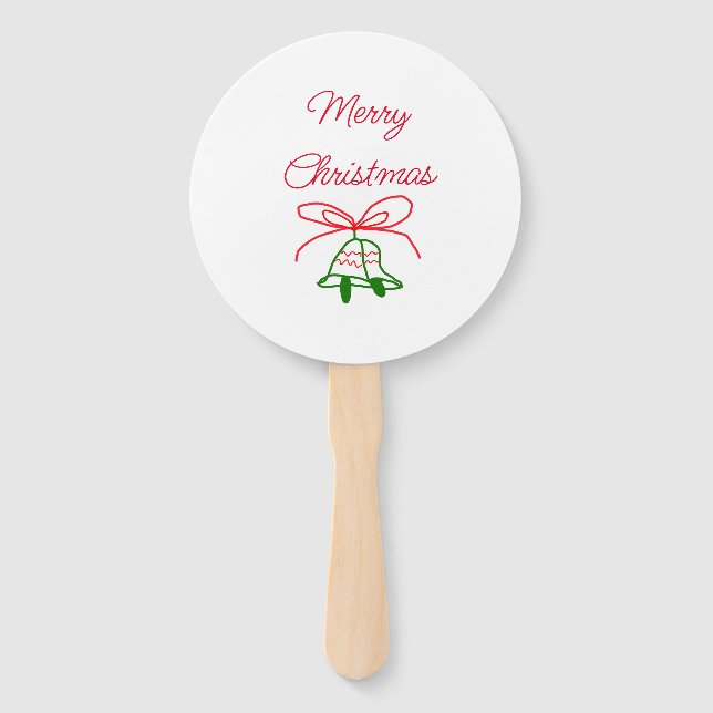 Leque Feliz Natal arco verde-jingle na moda (Frente)