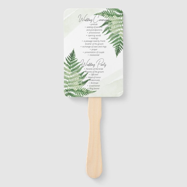 Leque Fern Verde Minimalista (Frente)