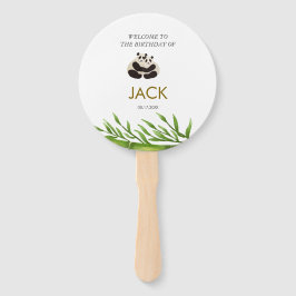 Leque Festa de aniversário Bamboo de Panda Verde