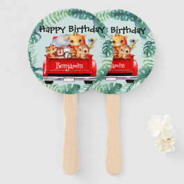 Leque Festa de aniversário da fazenda da selva de Zoo