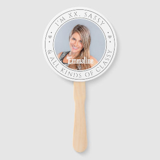 Leque Festa de aniversário Personalizada de Foto e Nome
