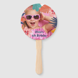 Leque Festa de aniversário tropical de Verão de Luau