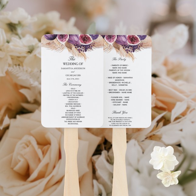 Leque Figos e Pampas roxos da Trendy Beauty (Criador carregado)