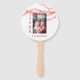 Leque Filhos da família das crianças reluzentes vermelho