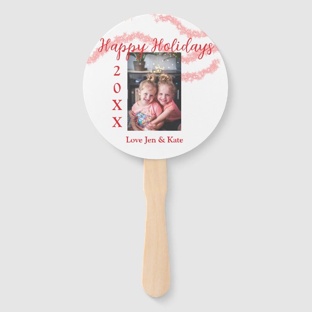 Leque Filhos da família das crianças reluzentes vermelho (Frente)