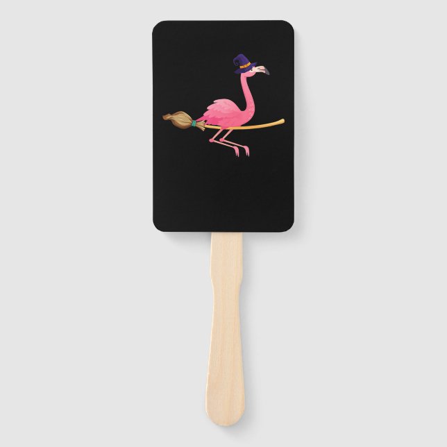 Leque Flamingo | Feiticeiro Flamingo Engraçado Halloween (Frente)