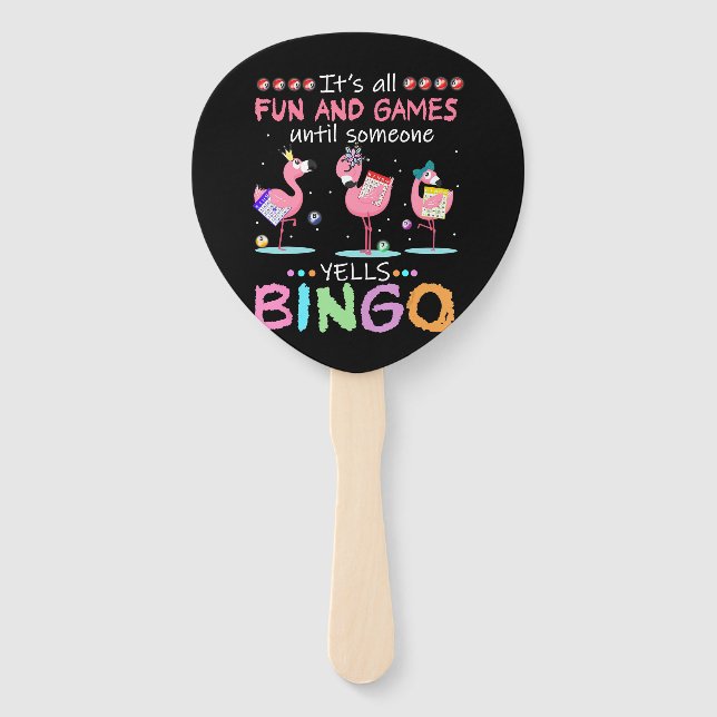 Leque Flamingo | Flaming Bingo Funny (Frente)
