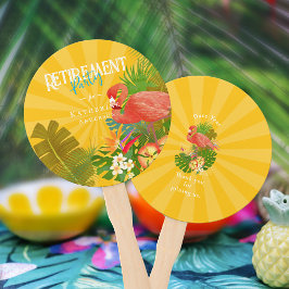 Leque Flamingo Retirement Yellow Orange Cooler