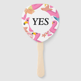 Leque Flamingo summer party Yes No game