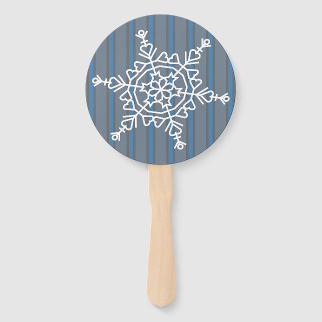 Leque Floco de Neve Divertido e Elegante (Frente)