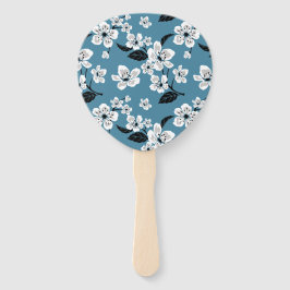 LEQUE FLOR DE CEREJEIRA - SAKURA (AZUL FUMÊ)