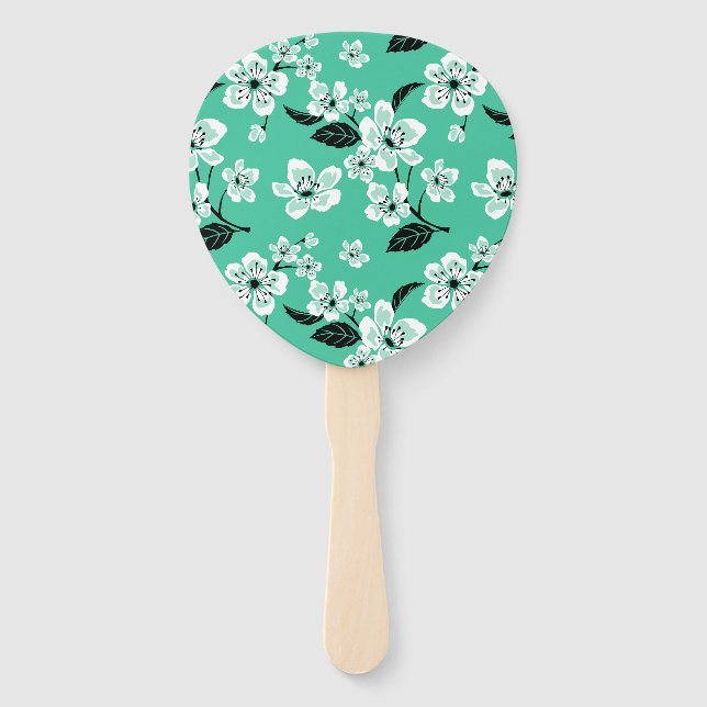 LEQUE FLOR DE CEREJEIRA - SAKURA (MINT) (Frente)