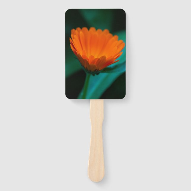 Leque Flor de margarida laranja (Frente)