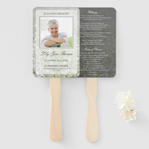 Leque Flor Field In Loving Memory Funeral Program