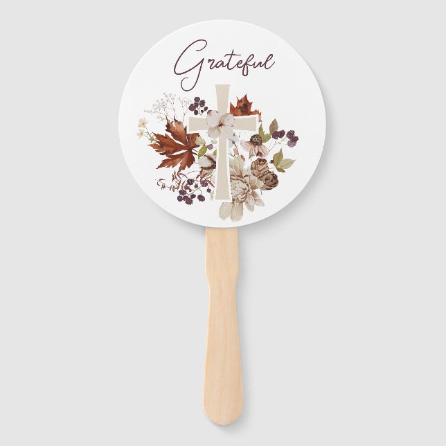 Leque Floral Outonal Cristã Grata (Frente)