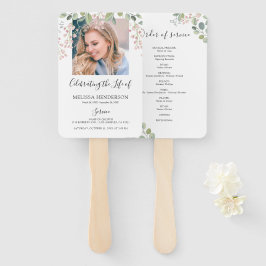 Leque Floral Rosa Elegante | Programa Funeral Conjunto d
