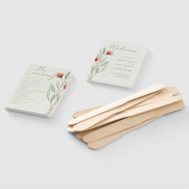 Leque Flores de Aquarela Pastel Verde