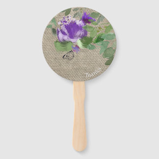Leque Flores elegantes  violeta