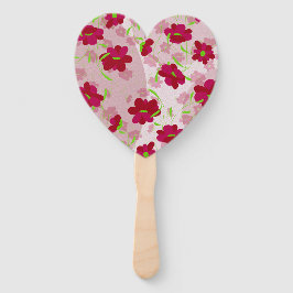 Leque Flores rosa e vermelha - Floral