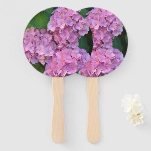 Leque Flores rosa pastel Hortensia hydrangea