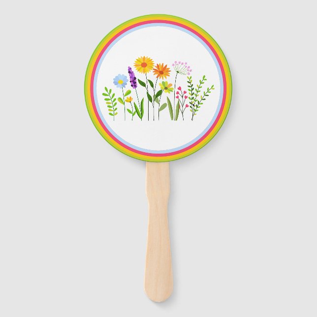 Leque Flores Silvestres de Primavera e Verão (Frente)